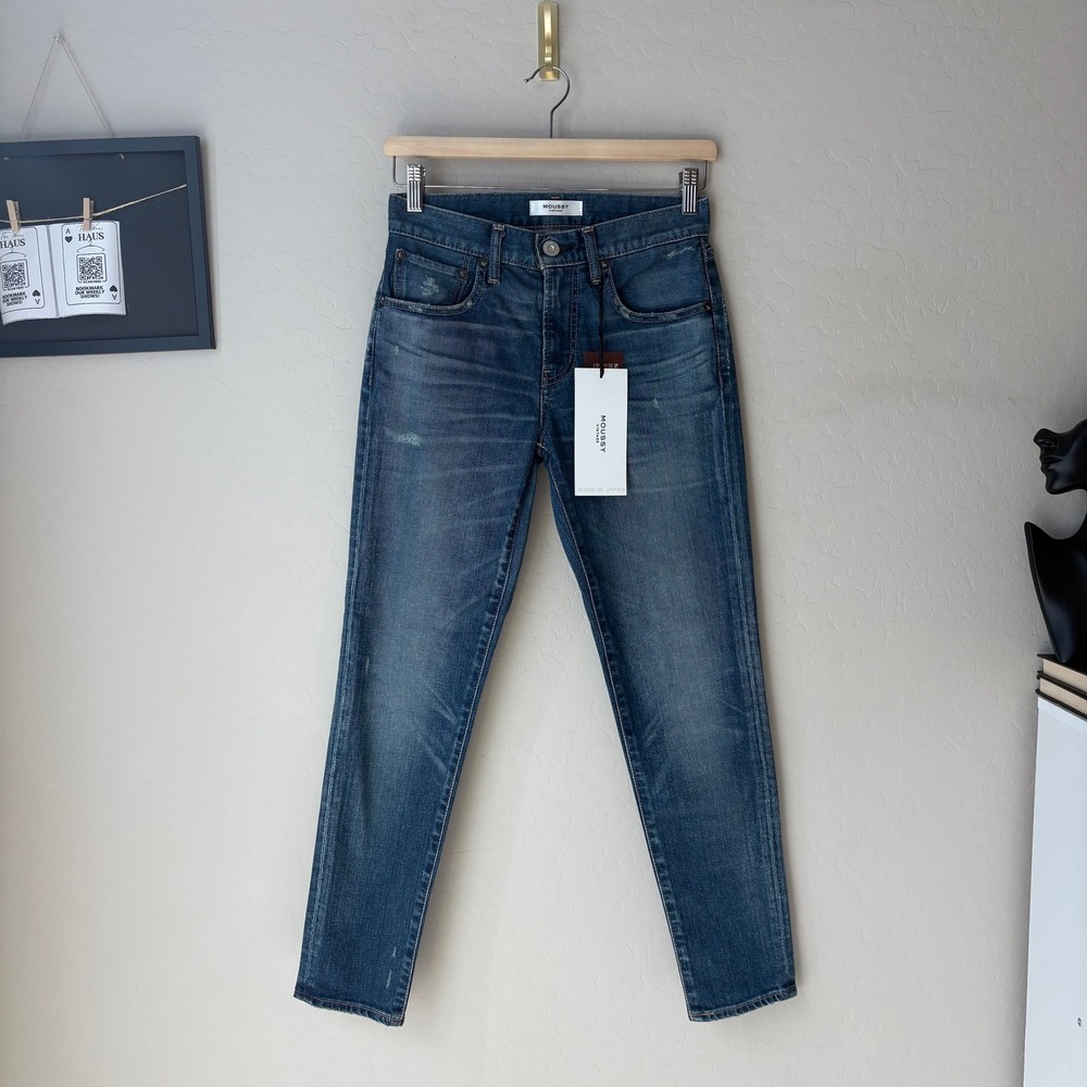 NWT Moussy Vintage Denim Jeans Blue Distressed Skinny Jeans Size 25‎
